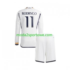 Koszulka Real Madryt Rodrygo Goes 11 Dziecięcy Domowe Stroje Piłkarskie 2023/24 Długi Rękaw